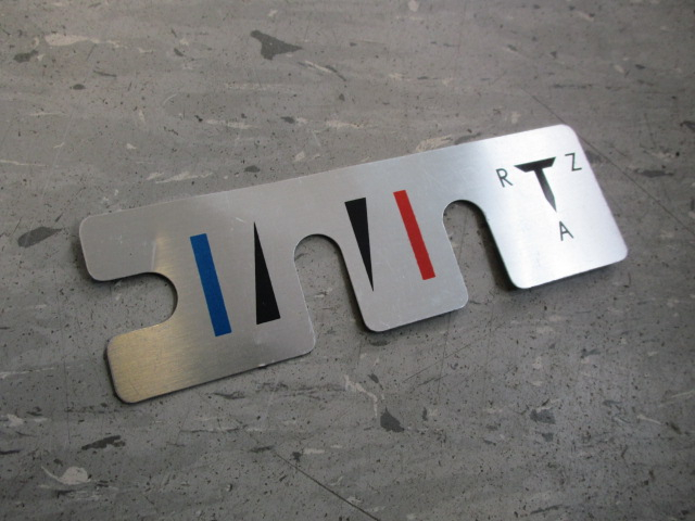 Aluminium-Schild  Kraftstoffhahn Fernbedienung