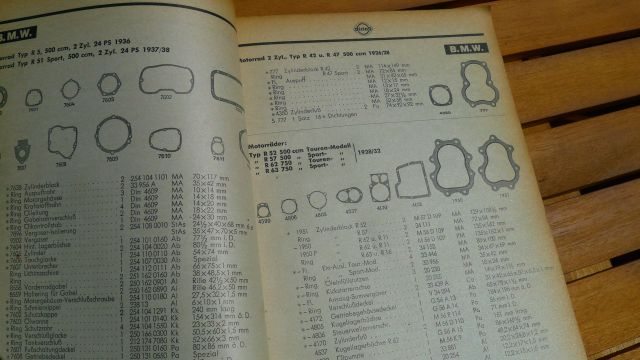 "Dichtungen" für Kraftwagen, Krafträder, Schlepper usw. ( 1938/ 1939 )