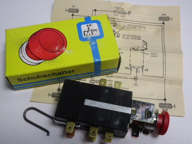 original Schubschalter für Warnblinkanlage 8600.31/1