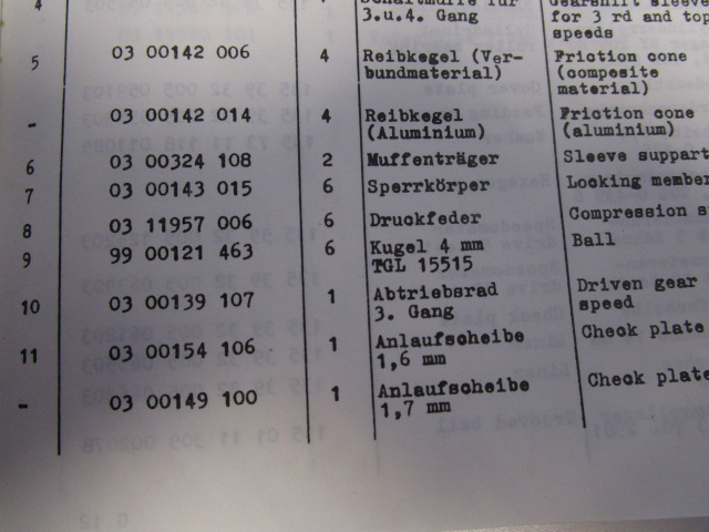 Reparatursatz  Abtriebswelle, Getriebe Trabant 601