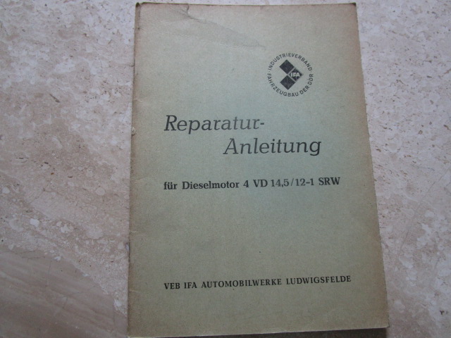 "Reparaturanleitung Dieselmotor 4 VD 14,5/12-1 SRW"