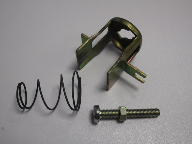 Schloßführung, Druckfeder und Schraube für Türgriff Wartburg / Trabant