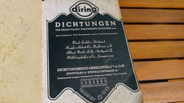 "Dichtungen" für Kraftwagen, Krafträder, Schlepper usw. ( 1938/ 1939 )