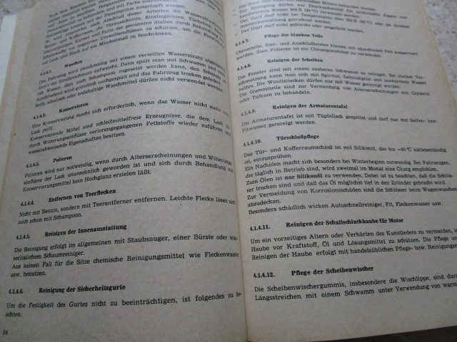 "Betriebsanleitung Trabant 601", 22.Auflage, 1981