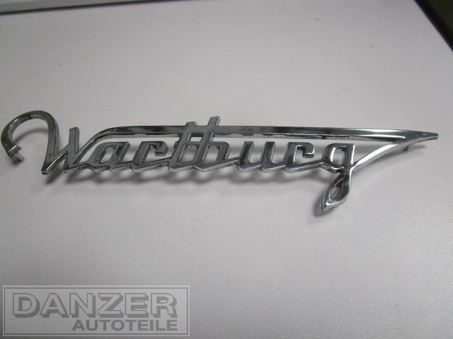 Schriftzug "Wartburg", alte Ausführung , 240 mm, Kunststoff verchromt
