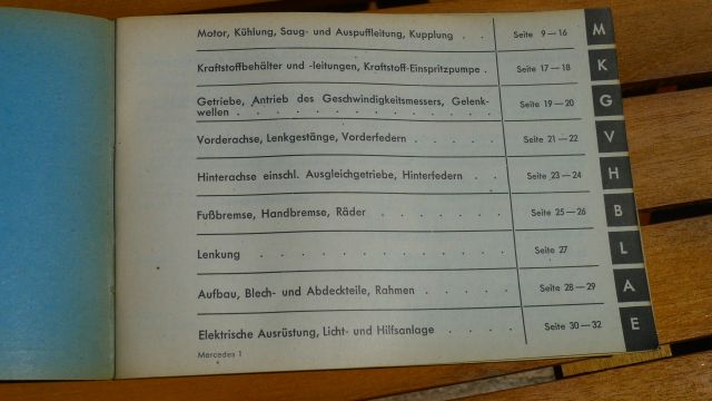 "Arbeitspreise ohne Material MERCEDES-BENZ", Typ L2000/2500, von 1940