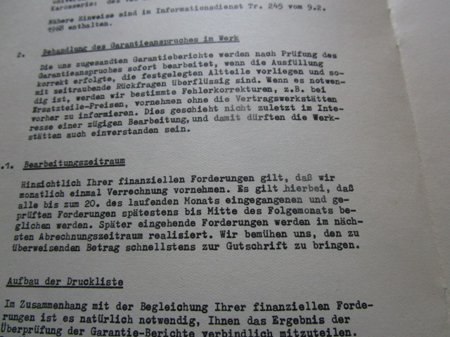 " Garantieabwickung PKW Trabant ", 01.07.1972