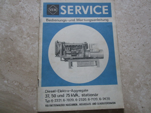 Bedienungs- und Wartungsanleitung Diesel-Elektro-Aggregate 37, 50 und 75kVA, stationär