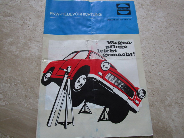 "PKW Hebevorrichtung für Trabant 500, 600, 601"
